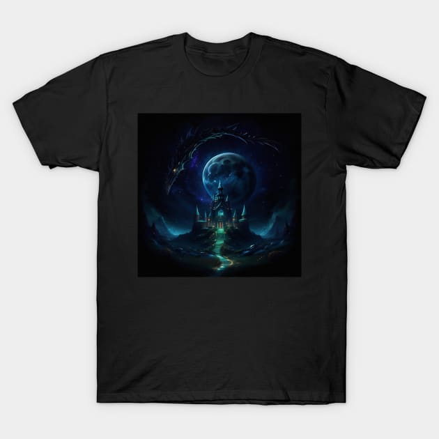 Castle Moon Manifestation T-Shirt by karissabest